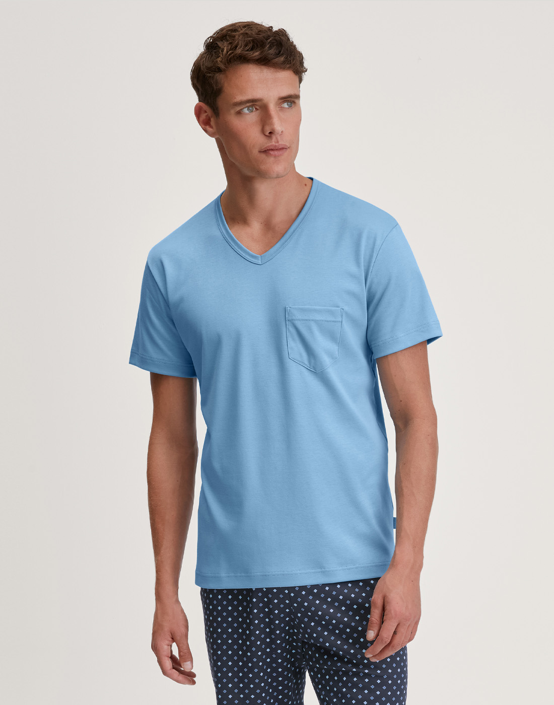 calida pysj herre shorts t-skjorte blå