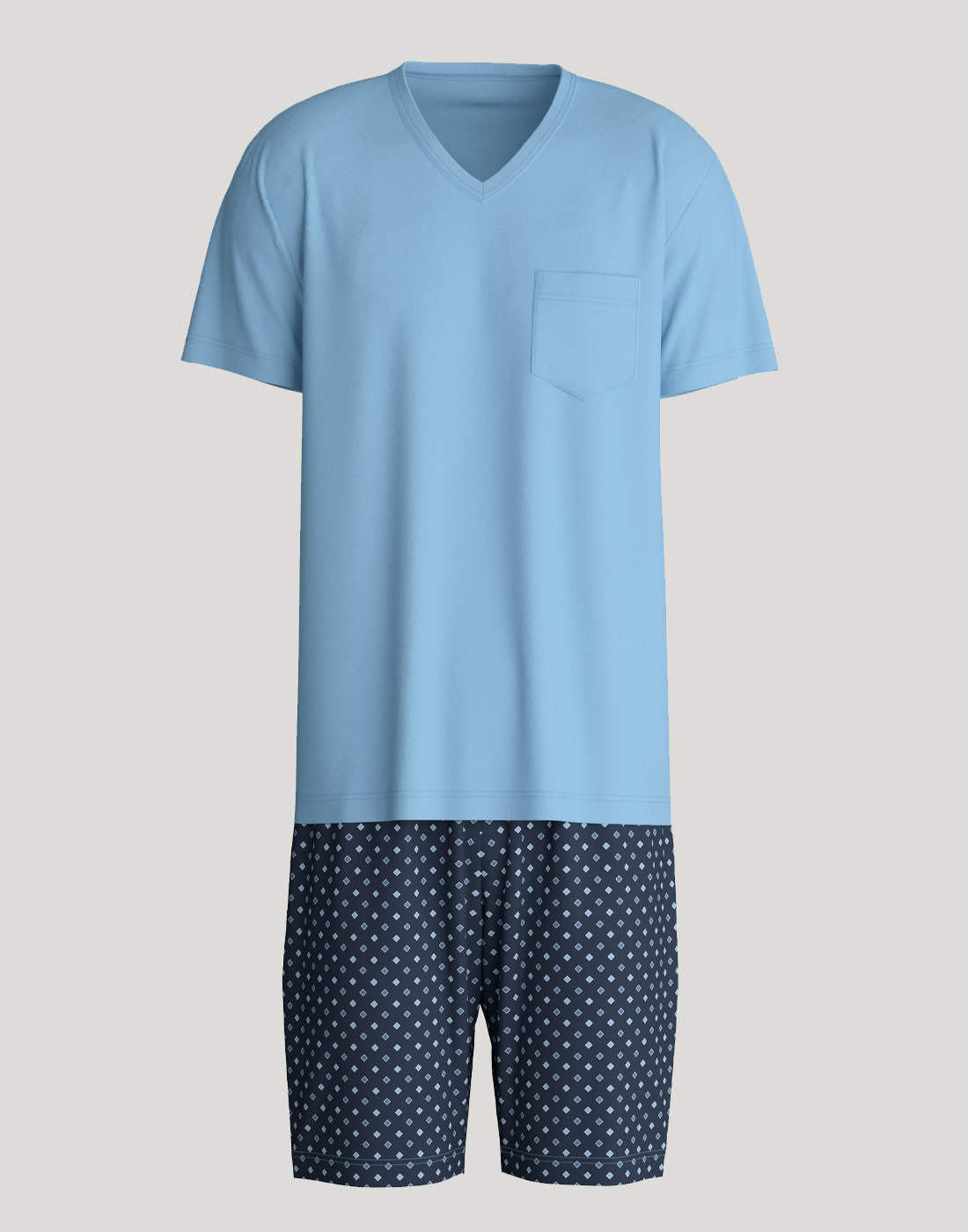 calida pysj herre shorts t-skjorte blå