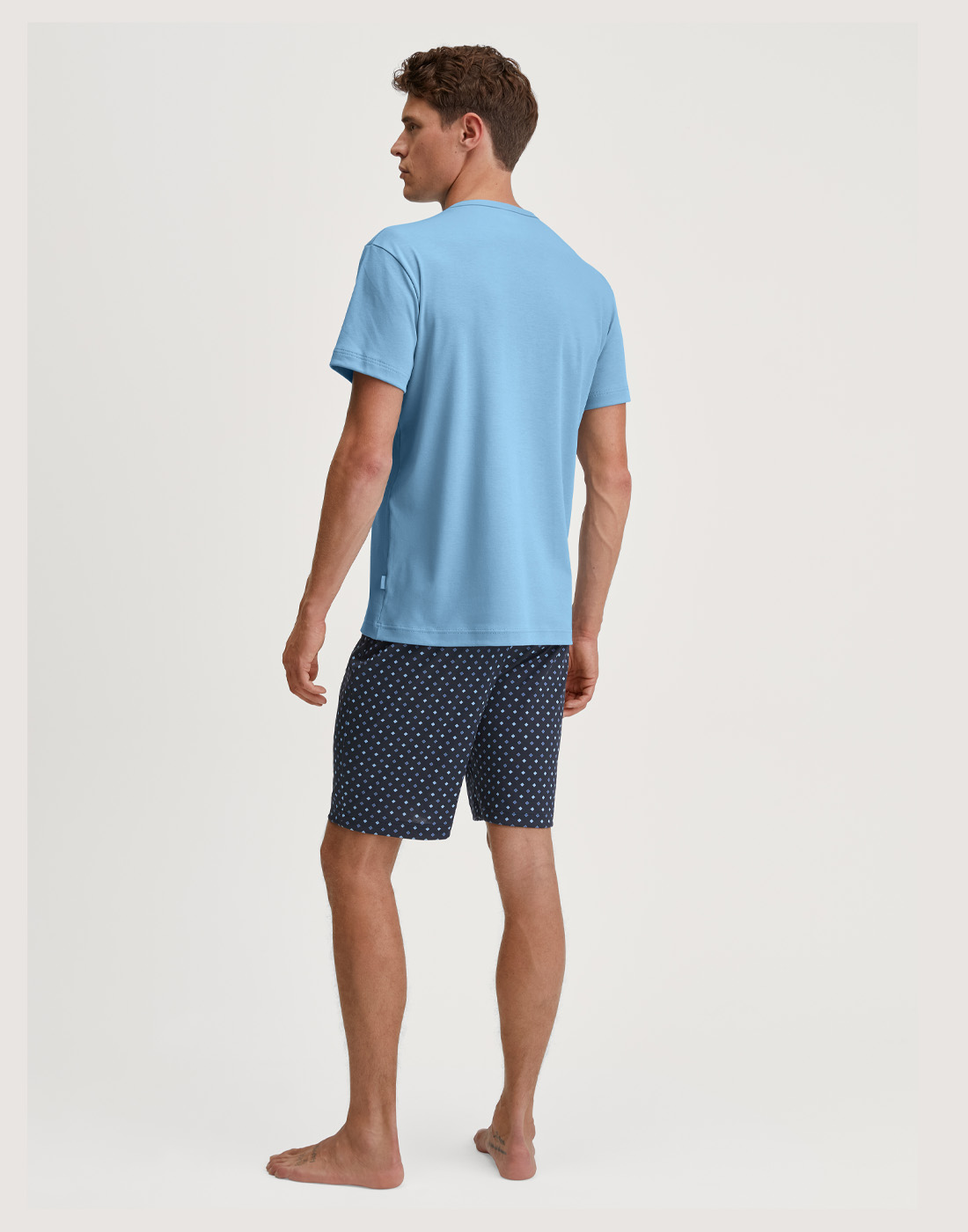 calida pysj herre shorts t-skjorte blå