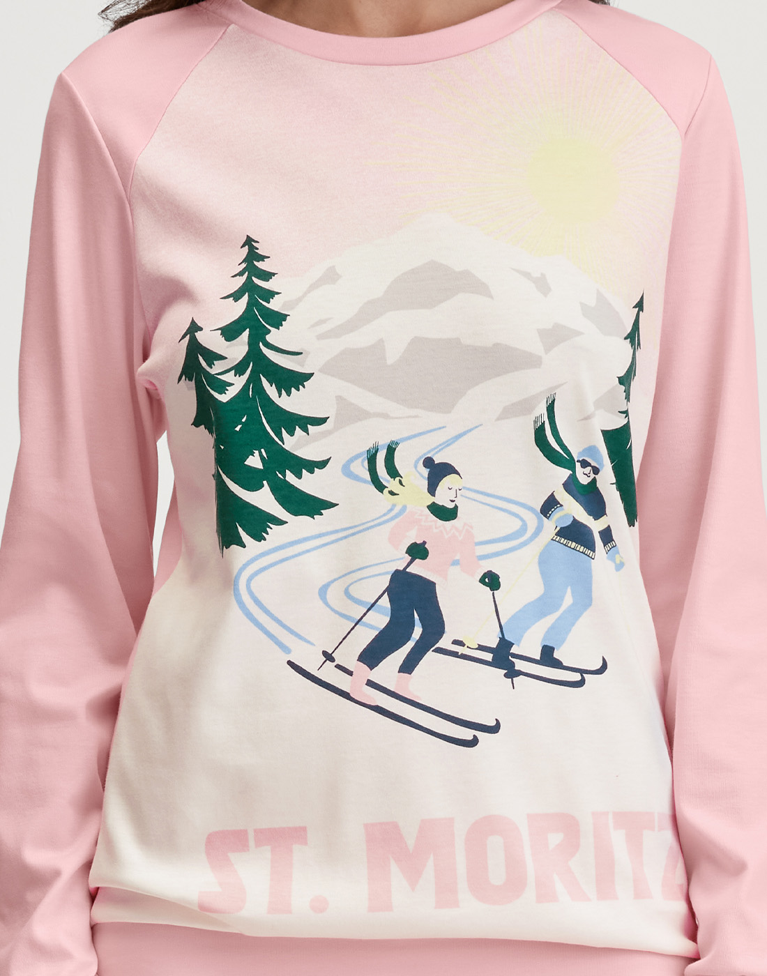 calida pysjamas alpene rosa