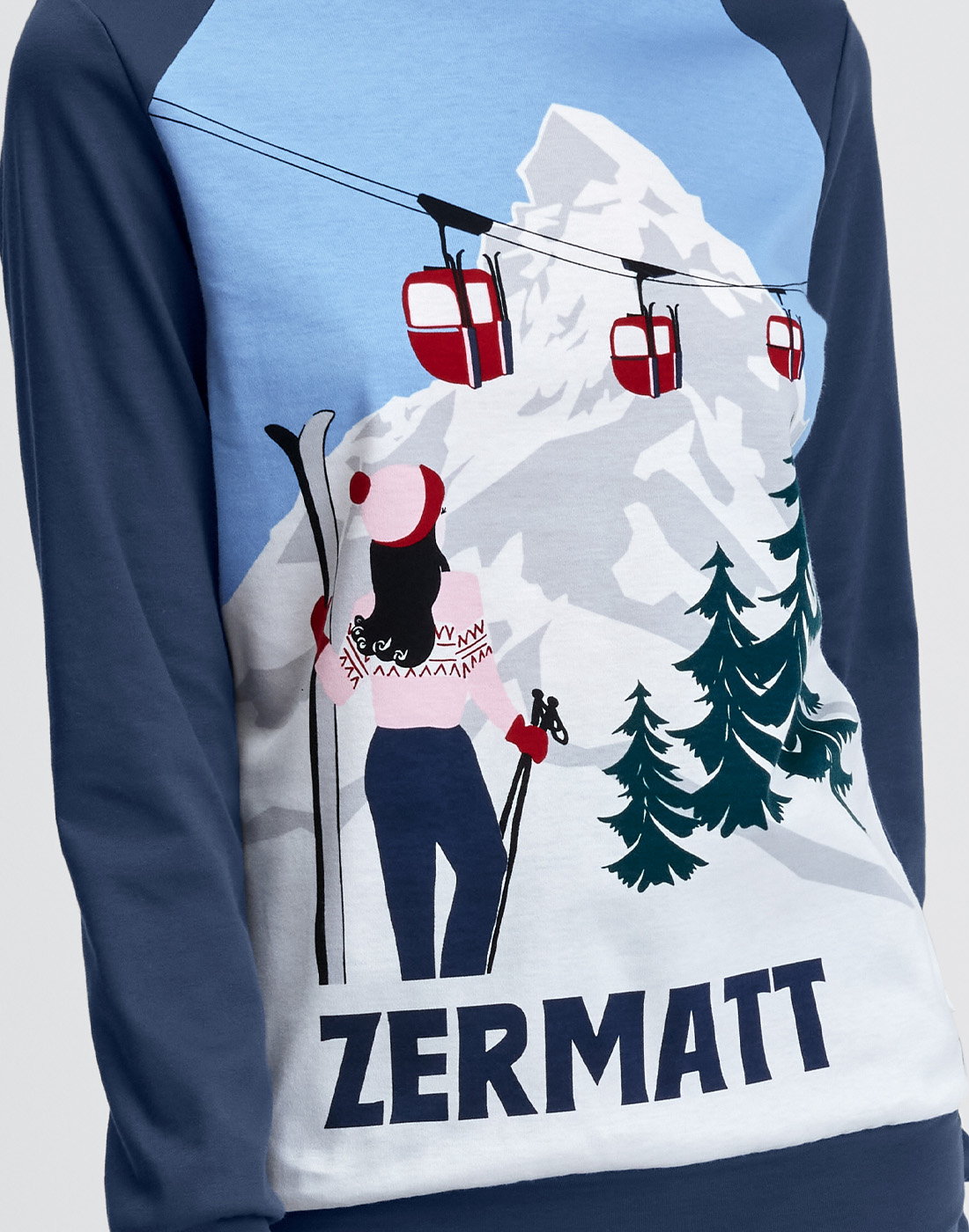 calida pysjamas alpene mørkeblå