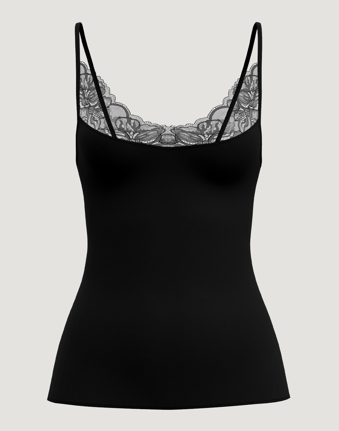 calida seductive lace spaghetti topp svart