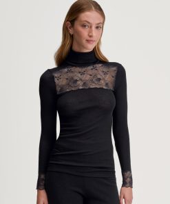 calida silky wool glam høyhalset genser