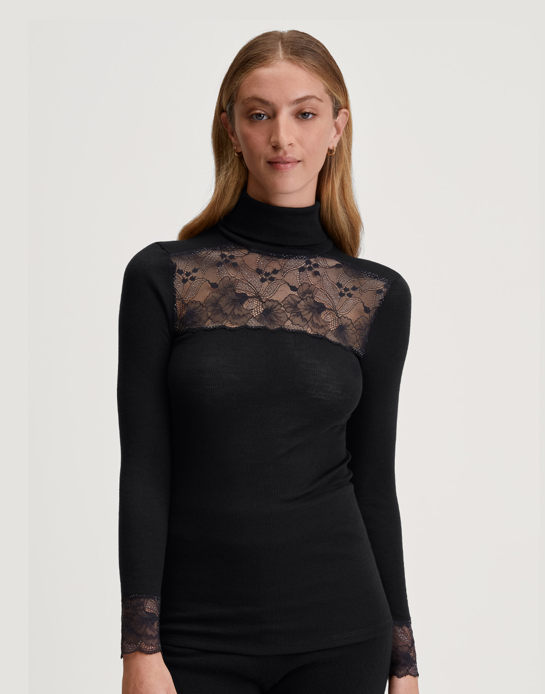 calida silky wool glam høyhalset genser