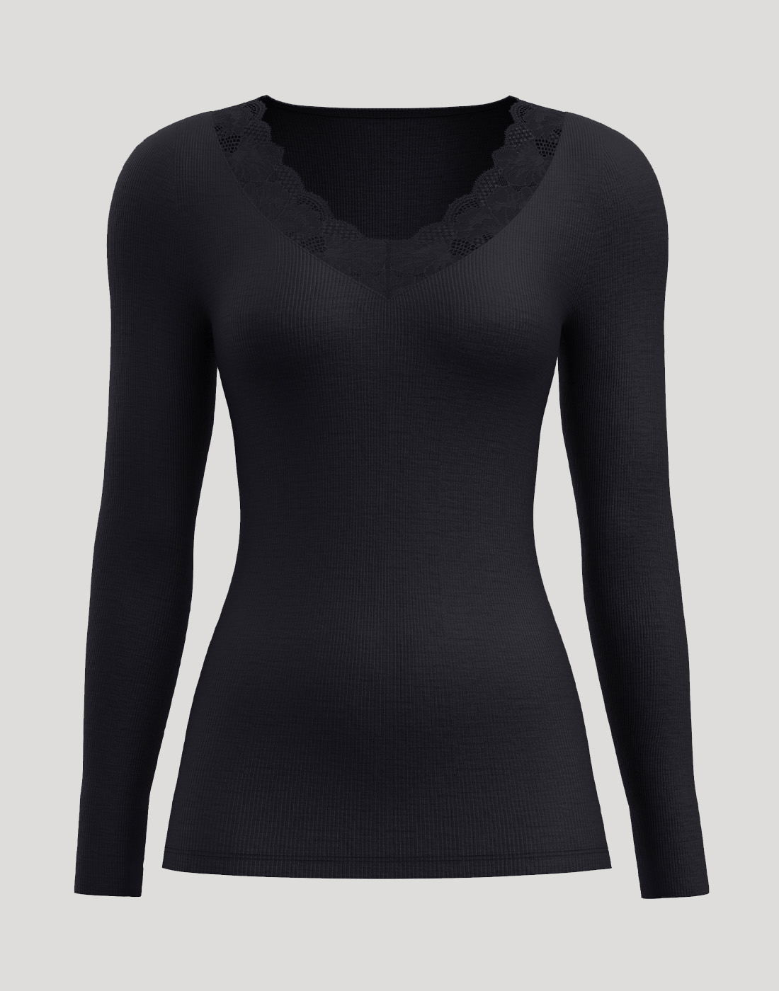 calida silky wool glam ullgenser svart