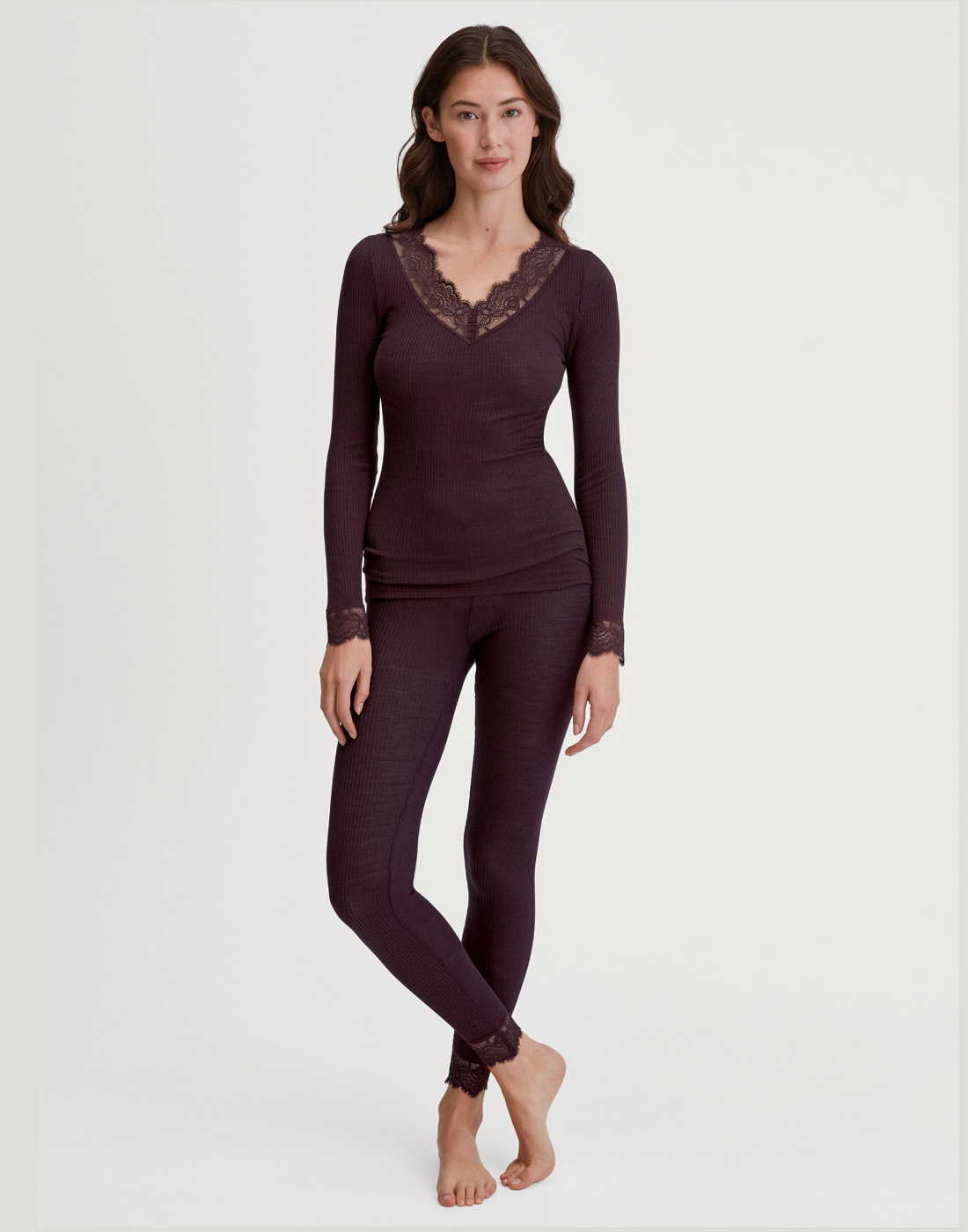 calida silky wool joy leggings cherry rød