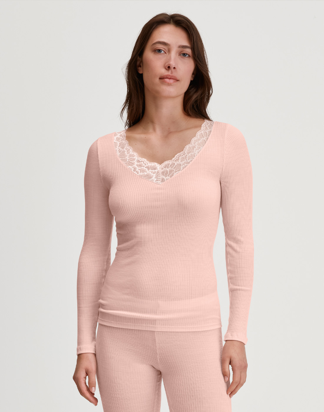 calida silky wool joy ull/silke undertøy pearl blush rosa