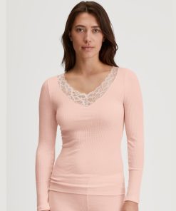 calida silky wool joy ull/silke undertøy pearl blush rosa