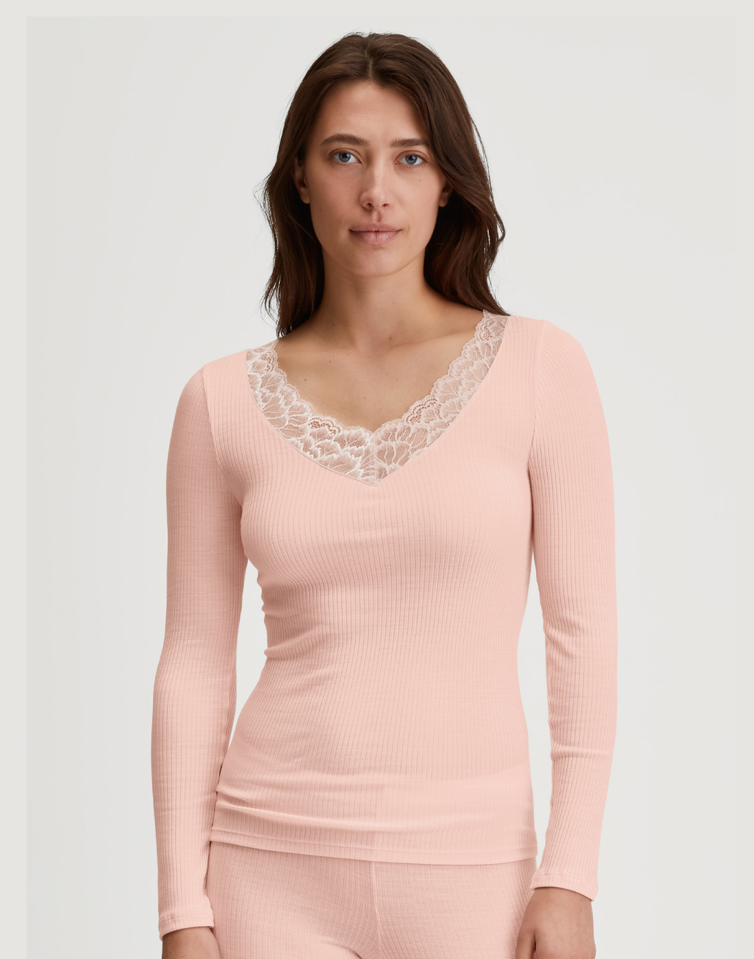 calida silky wool joy ull/silke undertøy pearl blush rosa