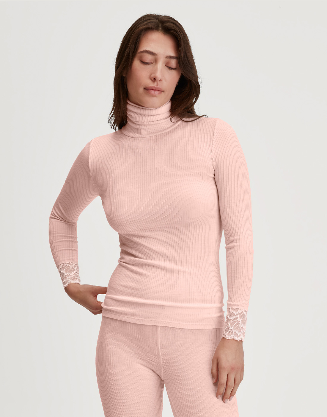 calida silky wool joy ull/silke undertøy pearl blush rosa