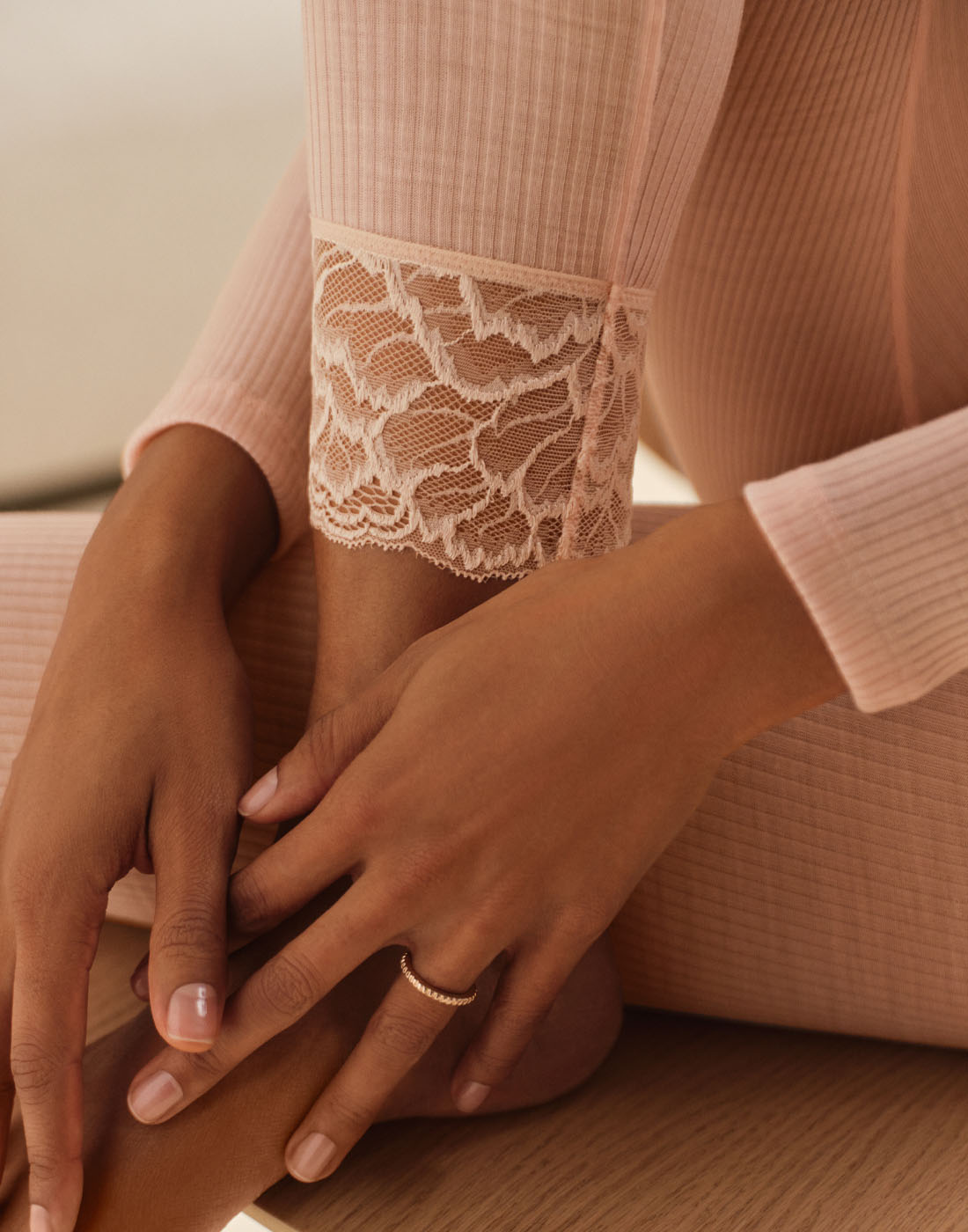 calida silky wool joy ull/silke undertøy pearl blush rosa