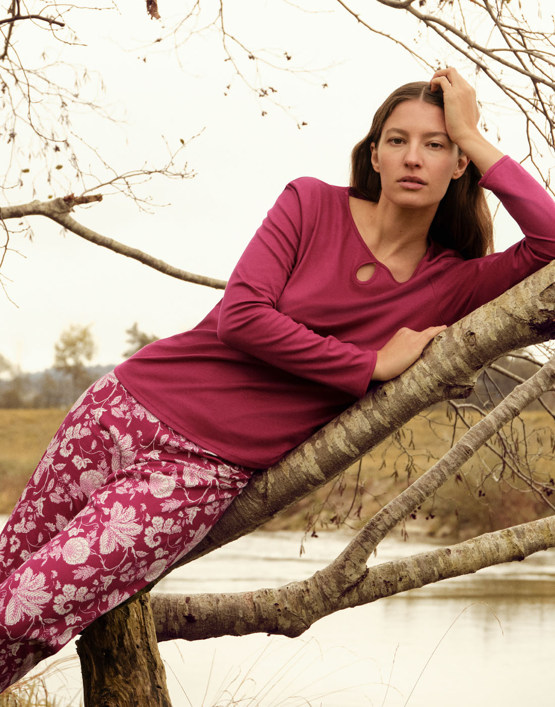 calida sweet dreams pysj rosa rød