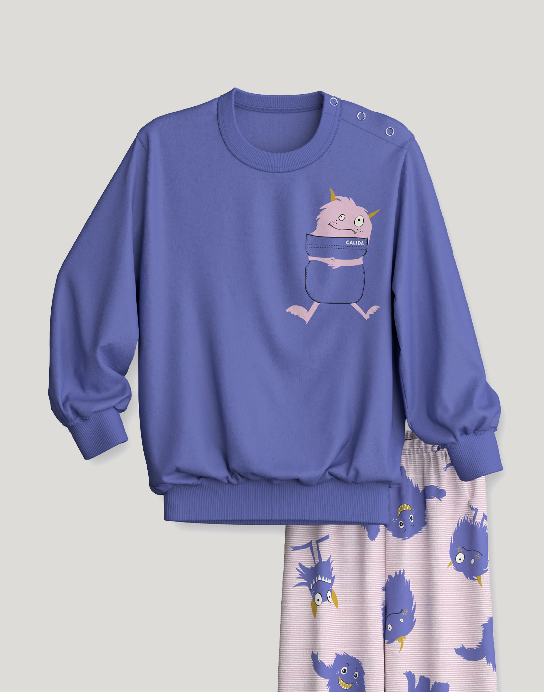 calida toddlers monsters pysj lilla blå