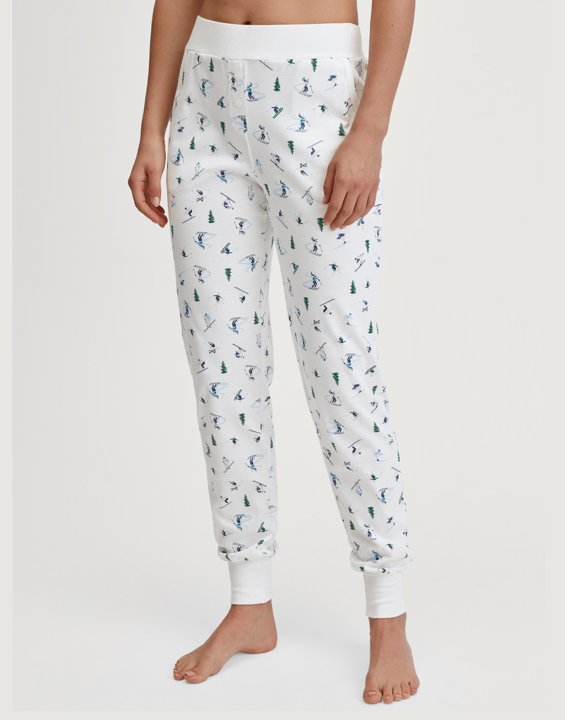 calida pysjbukse hvit med mønster