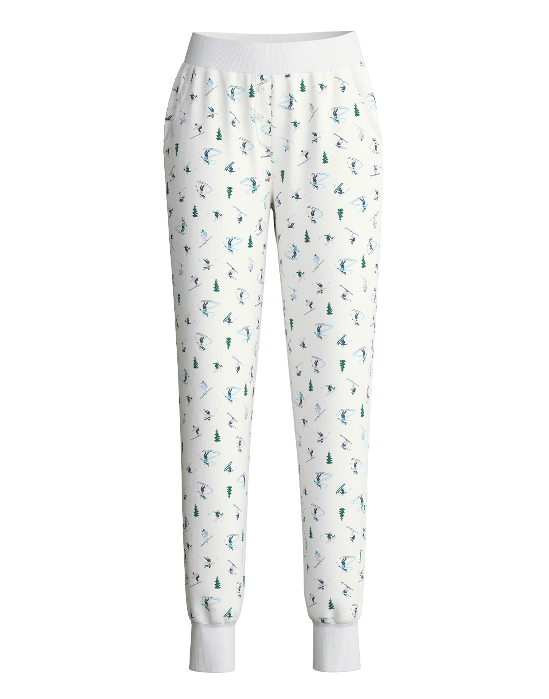 calida pysjbukse hvit med mønster