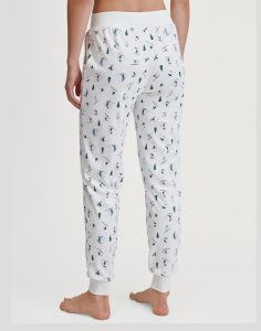 calida pysjbukse hvit med mønster