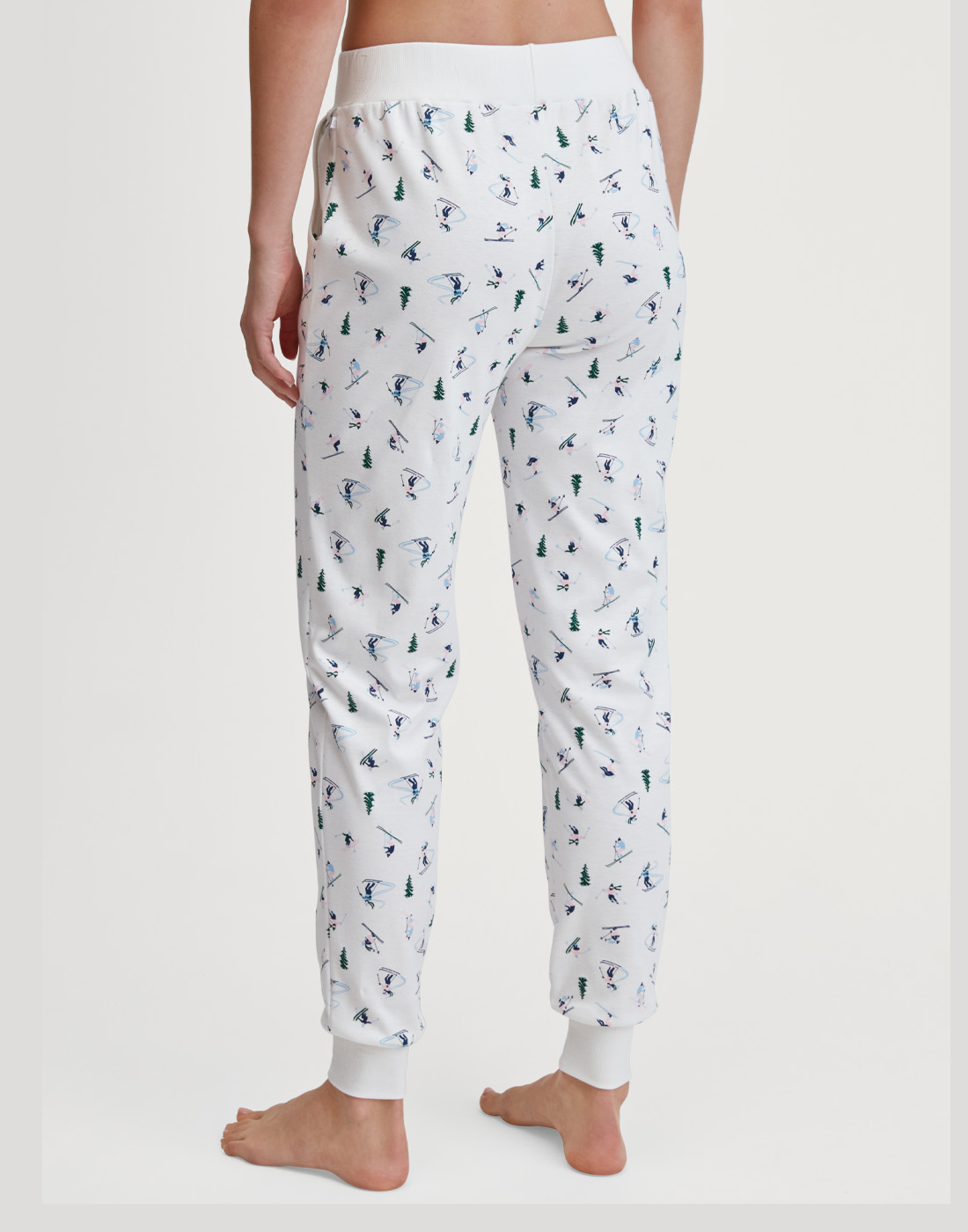 calida pysjbukse hvit med mønster