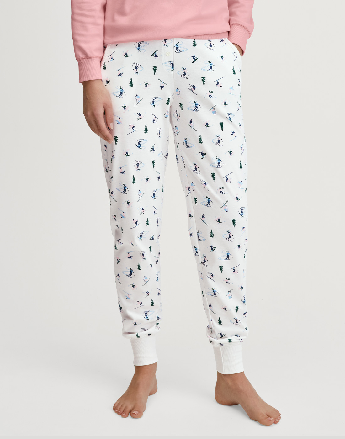 calida pysjbukse hvit med mønster