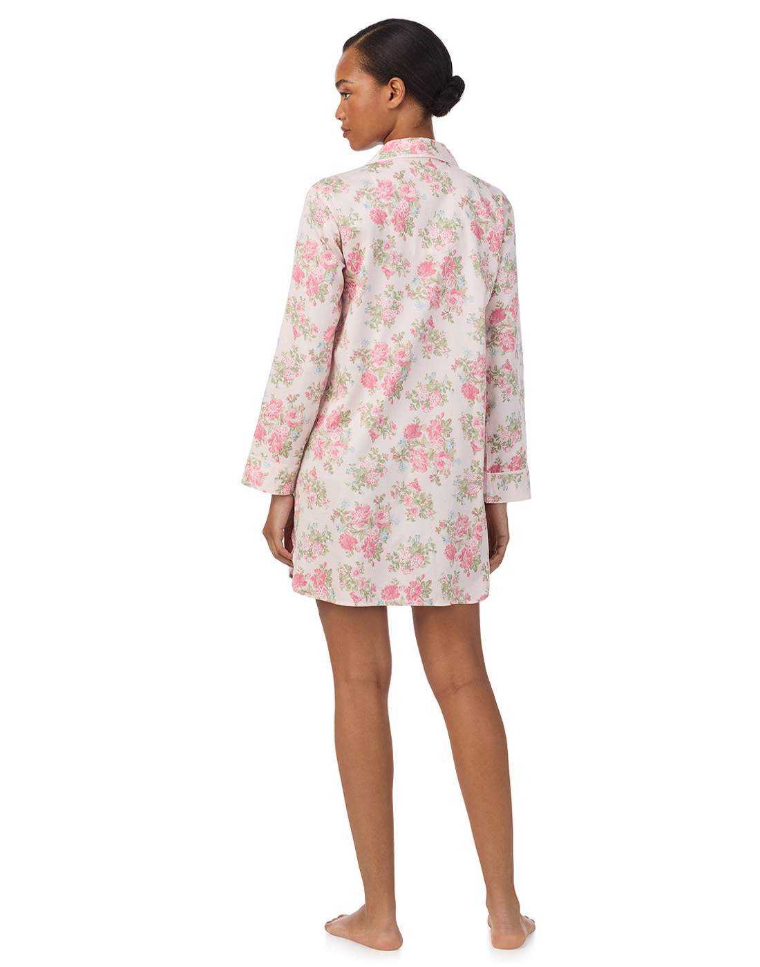 ralph lauren nattskjorte rosa blomster