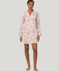 ralph lauren nattskjorte rosa blomster