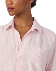 ralph lauren nattskjorte rosa striper
