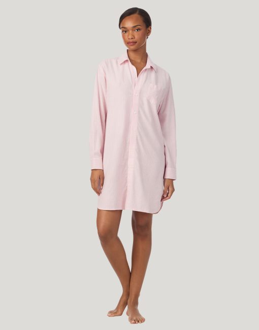 ralph lauren nattskjorte rosa striper