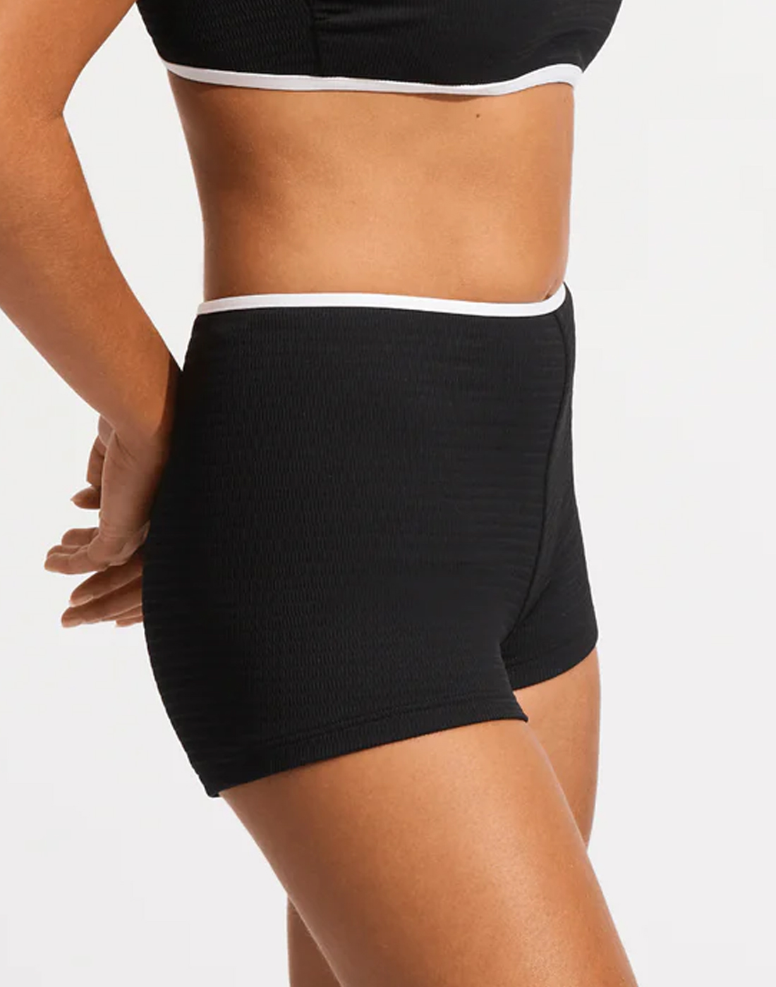 seafolly beach bound bikini bokser shorts svart