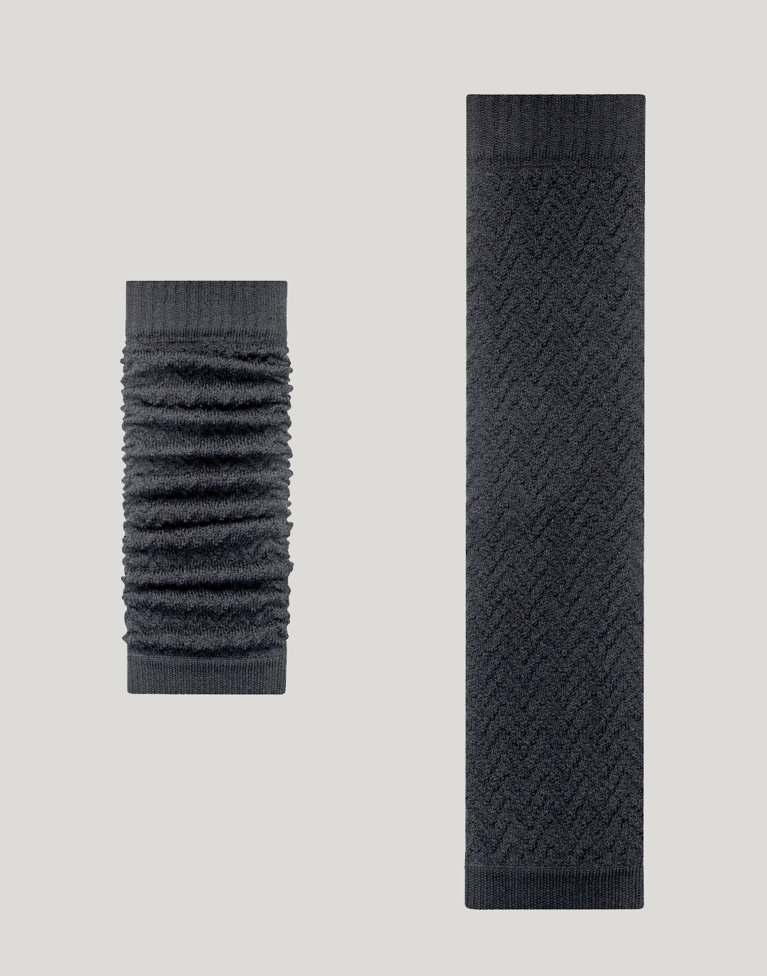 Falke fable estate leggvarmer svart Falke ull leggvarmere ribbestrikket svart