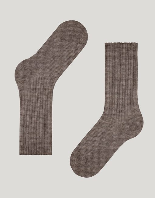 falke cosy wool ullsokk brun