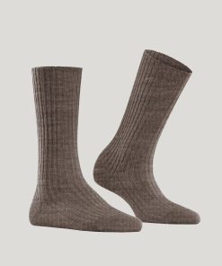 falke cosy wool ullsokk brun