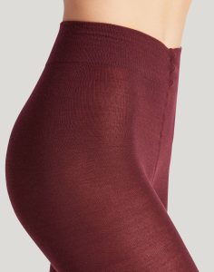 falke softmerino ullstrømpebukse barolo burgunder rød