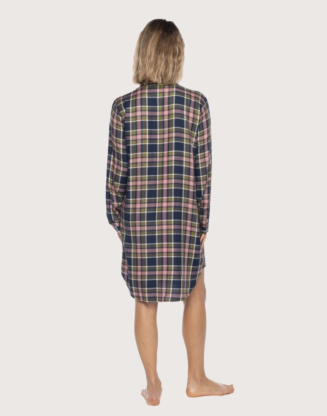 guasch nattskjorte rosa blå ruter