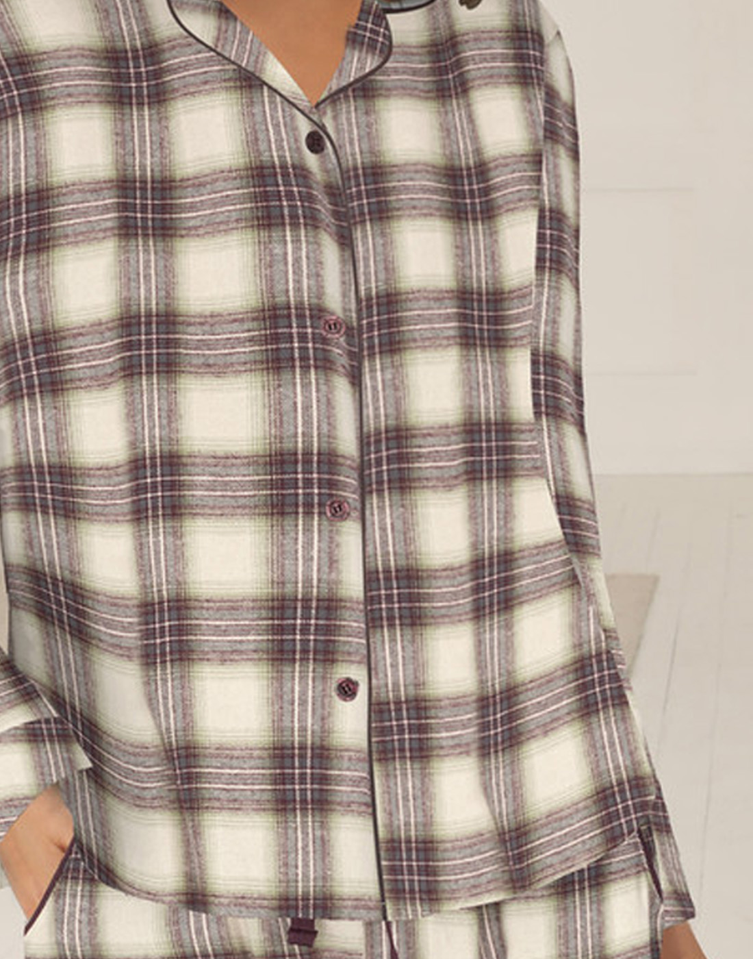 lady avenue flanell pysj plum vintage