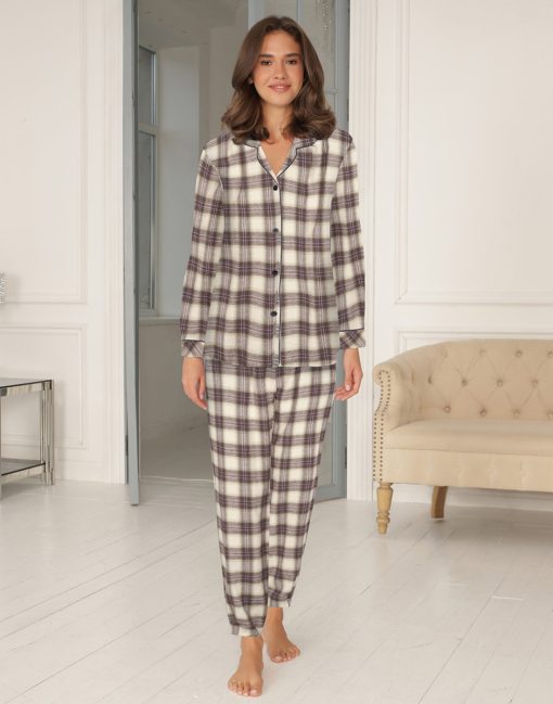 lady avenue flanell pysj plum vintage
