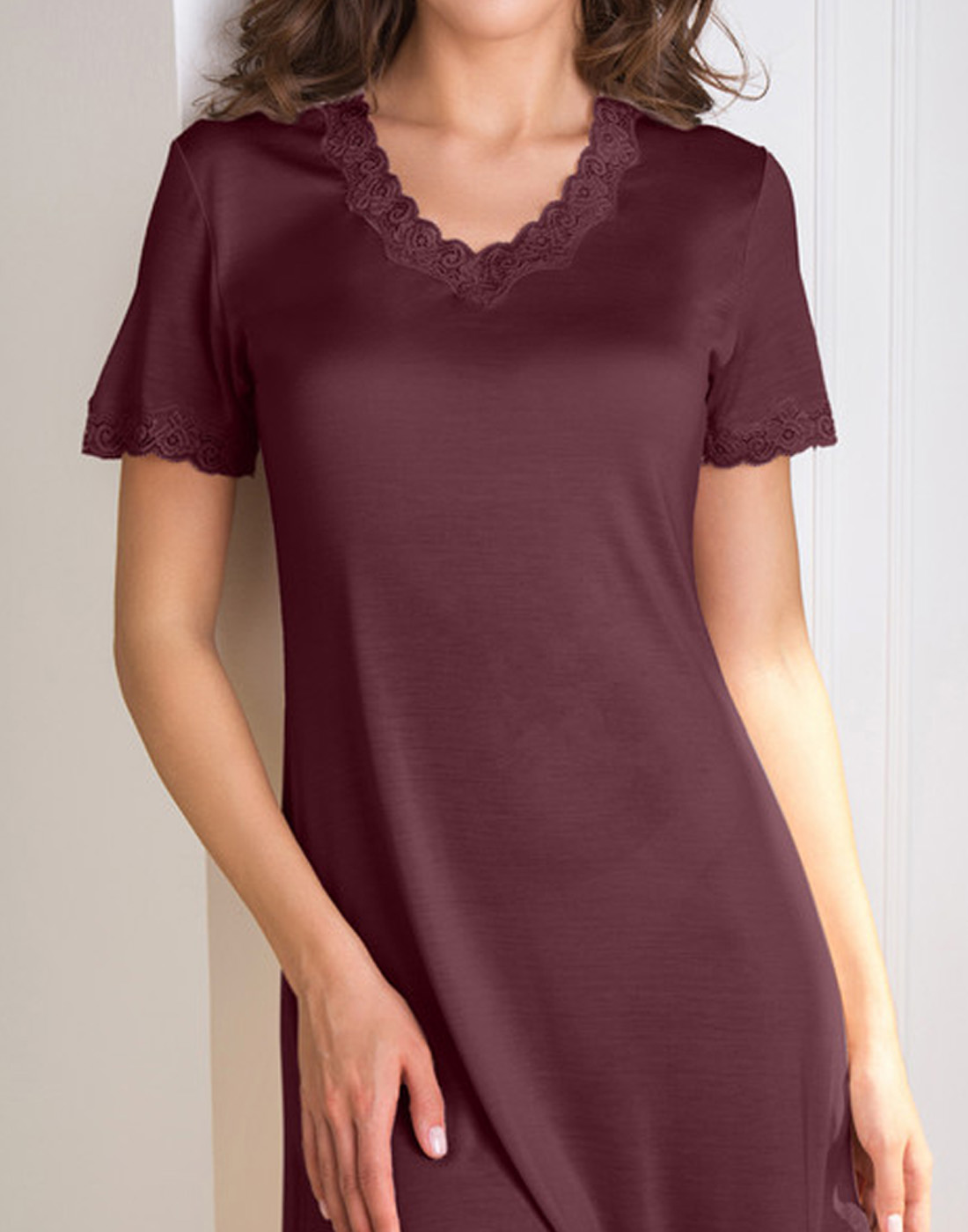 lady avenue pure silk nattkjole plum lilla1 lady avenue silk jersey nattkjole port royale