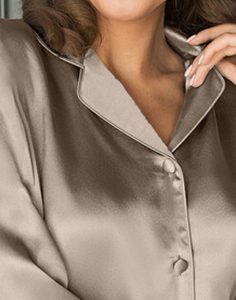 lady avenue pure silk pysjamas beige