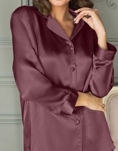lady avenue pure silk pysjamas burgunder