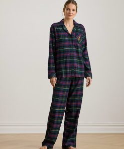 ralph lauren pysjamas green plaid grønn