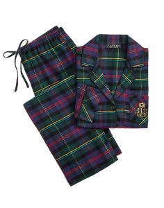 ralph lauren pysjamas green plaid grønn