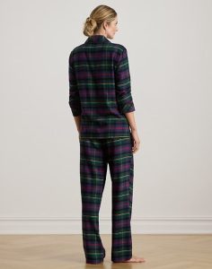 ralph lauren pysjamas green plaid grønn