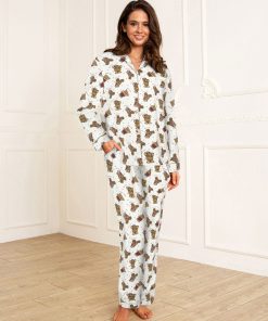 lady avenue flanell pysjamas teddybjørn