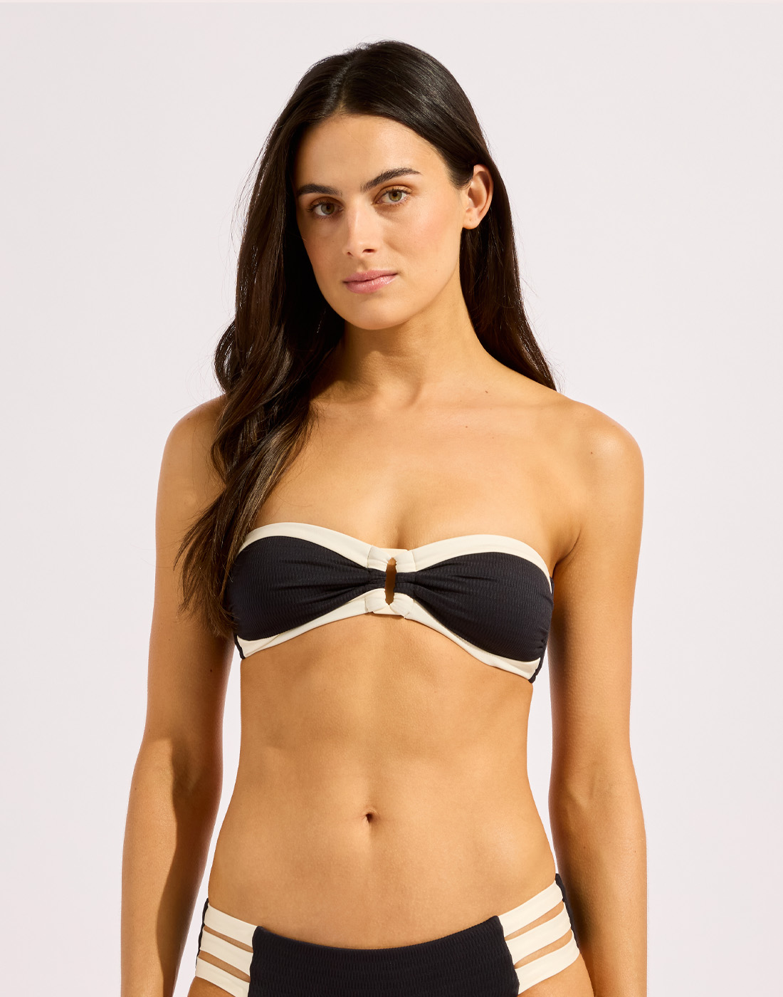 seafolly bandwave bikinitopp svart