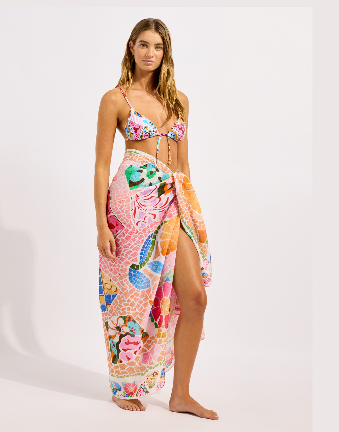 seafolly beach boheme sarong parfait