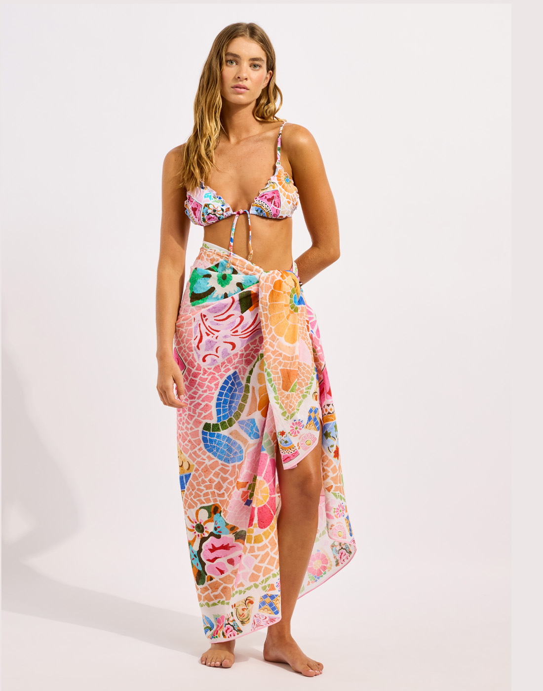 seafolly beach boheme sarong parfait
