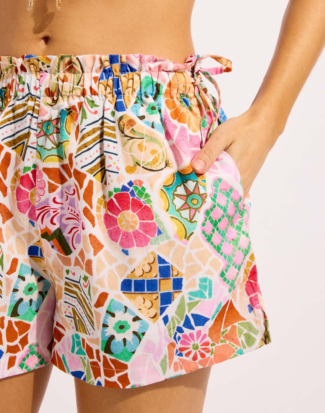 seafolly beach boheme shorts parfait