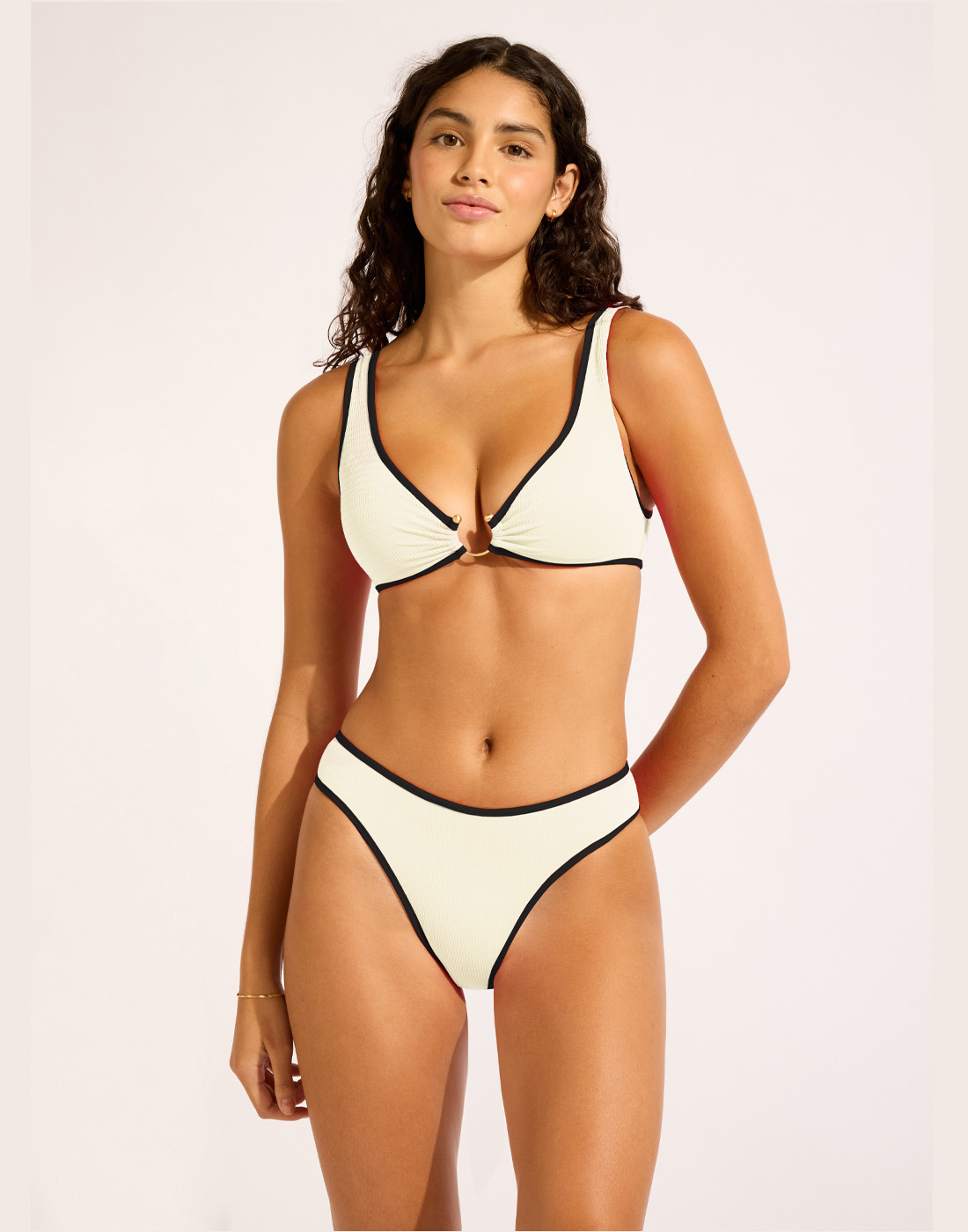 seafolly beach bound bikini hvit ecru