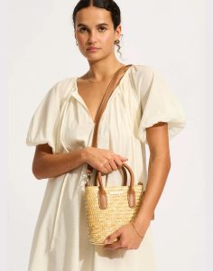 seafolly carried away micro tote bag natural