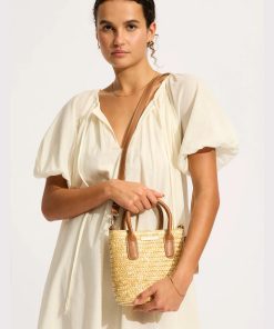 seafolly carried away micro tote bag natural
