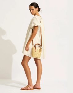 seafolly carried away micro tote bag natural