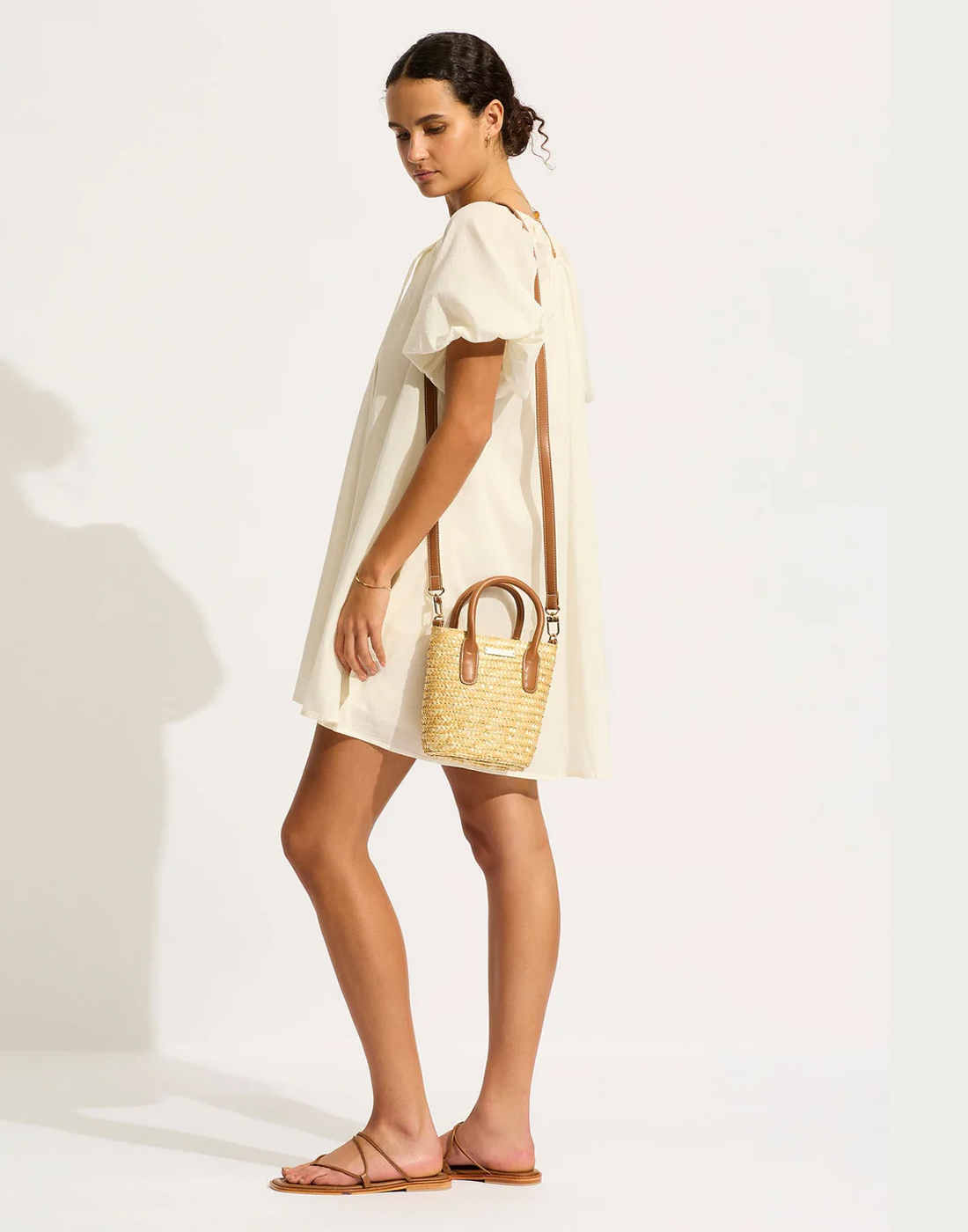 seafolly carried away micro tote bag natural